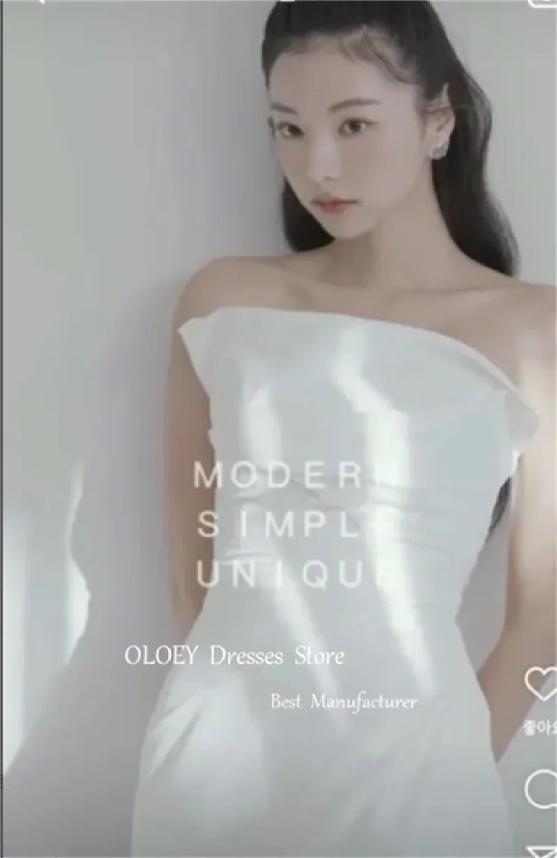 Женское свадебное платье-Русалка со шлейфом без бретелек