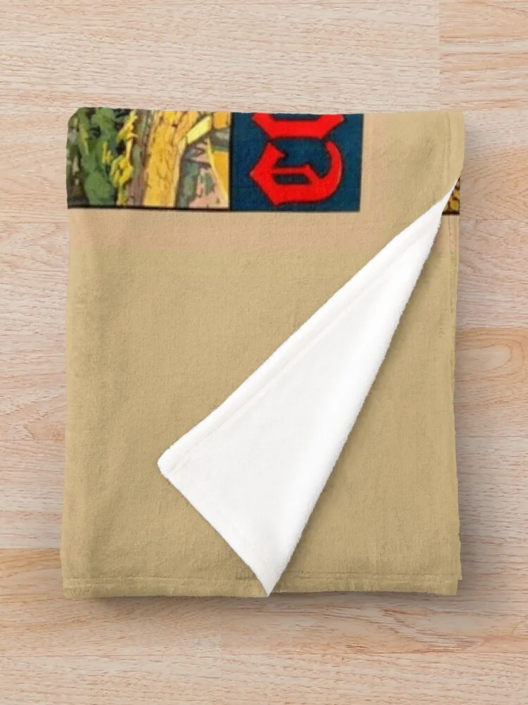 CARCASSONNE FRANCE: винтажное одеяло с принтом для путешествий и туризма роскошный бренд