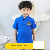 2022 summer baby boys polo shirts short sleeve animal tiger print clothes for girls cotton breathable kids tops outwear 2 10year