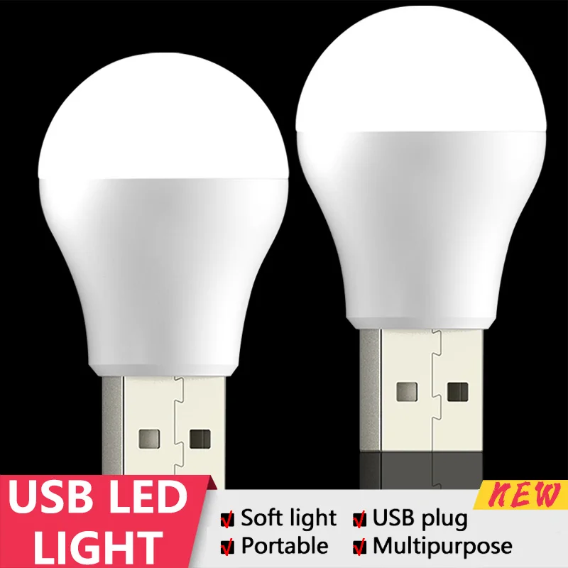 Портативсветильник мини-лампа для чтения USB 5 в пост. Тока |