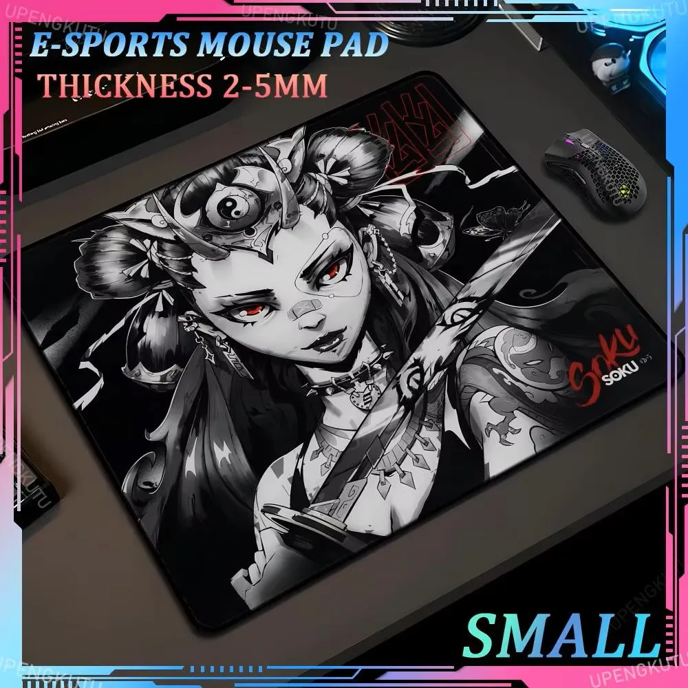 Коврик для мыши SOKU с рисунком аниме и девушки маленький резиновый коврик HD