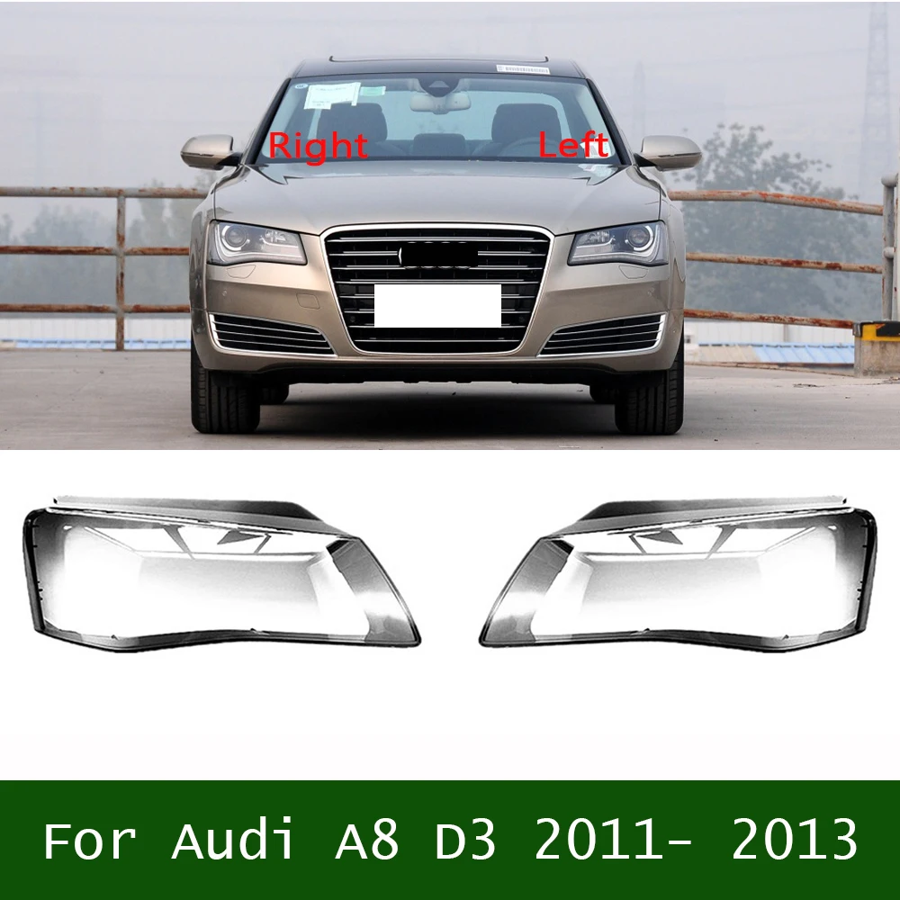 

For Audi A8 D3 2011- 2013 Headlamp Cover Headlight Shell Lens Plexiglass Replace Original Lampshade