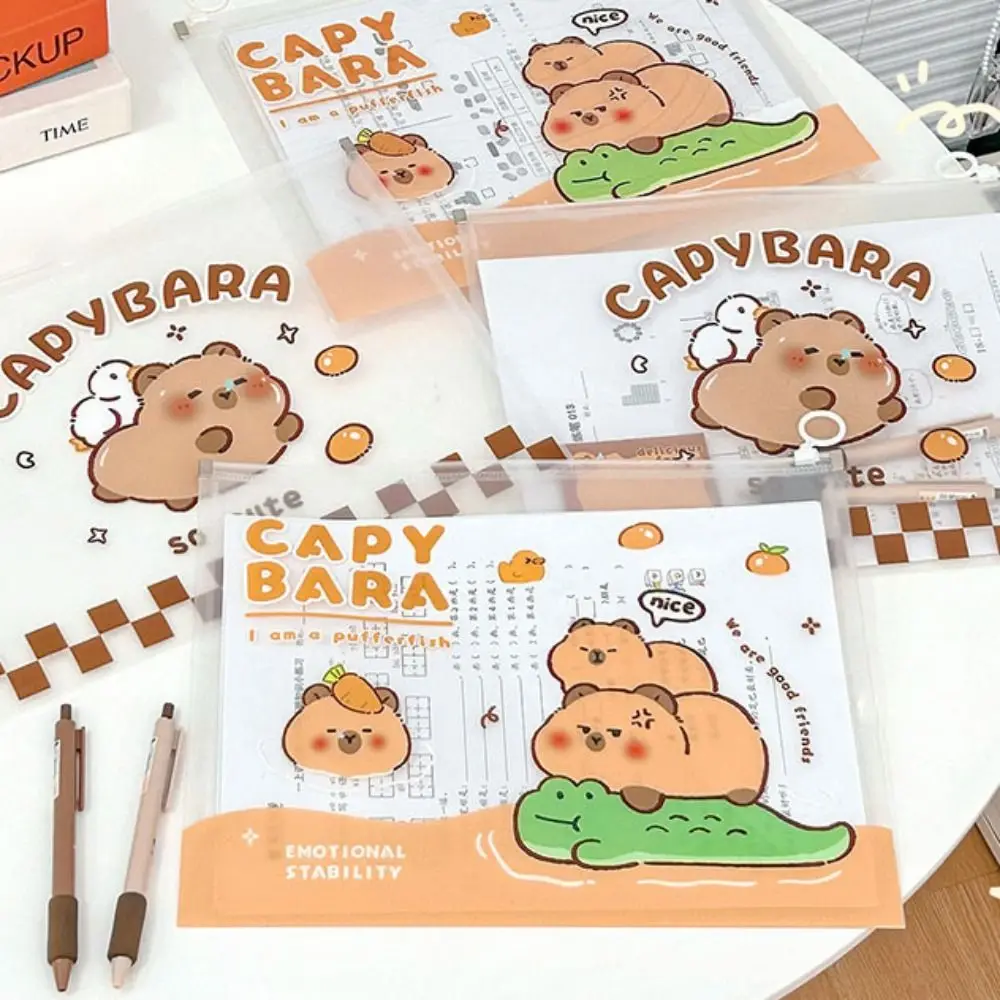 Сумка для файлов PP Capybara Прозрачная и видимая сумка хранения бумаги с большим