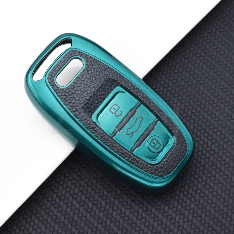 Для Audi A1 A3 A4 A5 A6 A7 A8 Q3 Q5 Q7 B8 S5 S6 S4 ТПУ кожаный чехол для автомобильного ключа
