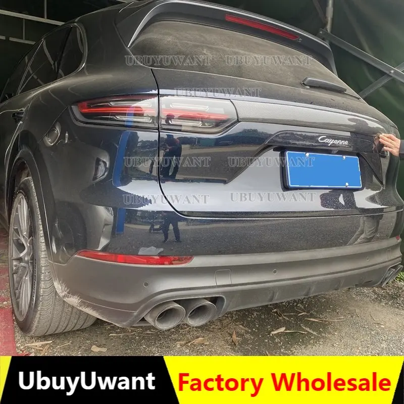 

Средний спойлер в новом стиле для Porsche Cayenne 2018 2019 2020 2021-2023, высококачественные Спойлеры на крышу, спойлер из углеродного волокна