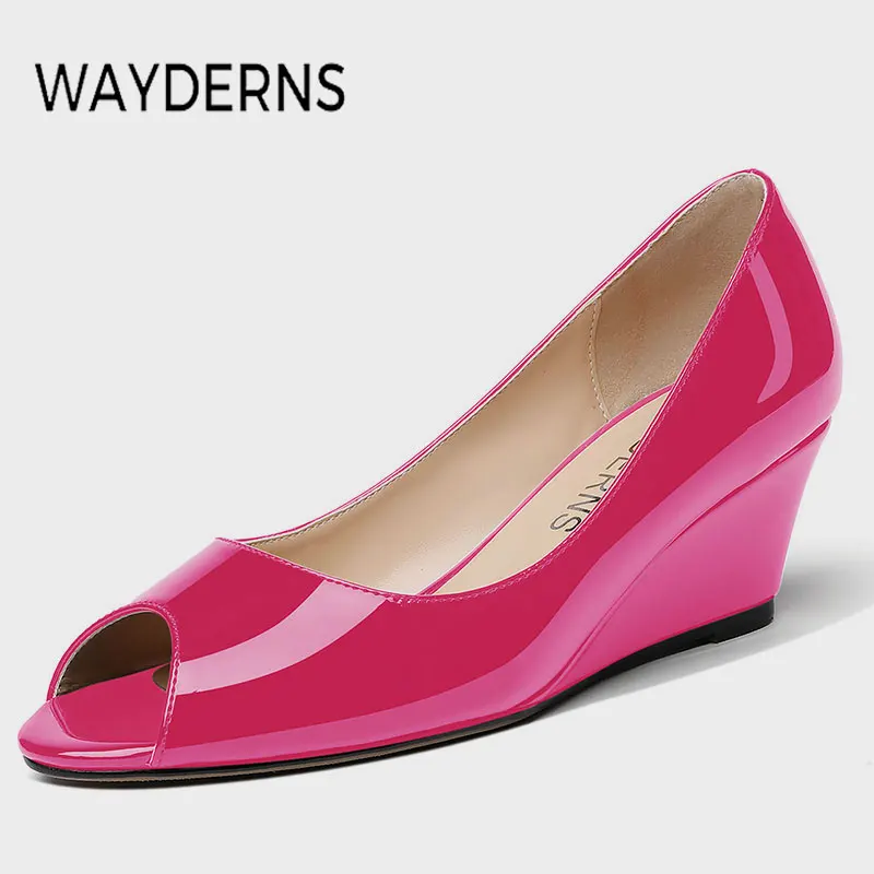 

WAYDERNS Ins New Women'S Pumps Peep Toe Summer Women Shoes Fashion Casual Wedges Ins Style Female Footwear Size 35-43
