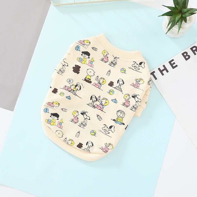 

2022 Pet Dog Cotton Clothes for Small Dogs Pets Clothing French Bulldog Cartoon Print Sweater for Yorkies Chihuahua Pug Costume