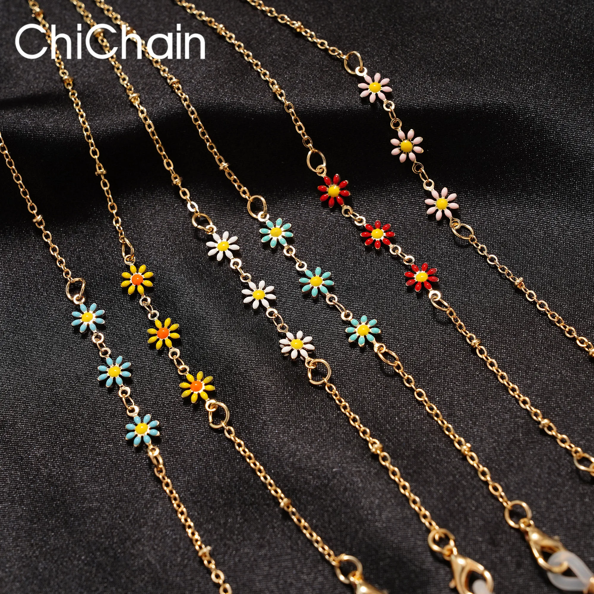 Новинка 2022 модные солнцезащитные очки с металлической цепочкой и шнурком |