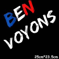 ben voyons zemmour heat transfer sticker president 2022 funny memes french flag heat transfer thermal stickers diy patches