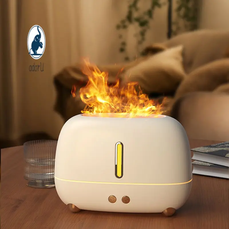 

Heavy Fog 5w Aromatherapy Humidifiers With Seven Color Ambient Light 250ml Air Purifier Household Accessories Flame Humidifier