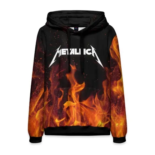 Мужская толстовка 3D Metallica fire | одежда