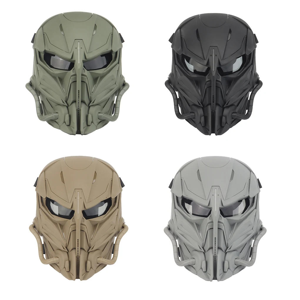 

Paintball Hunting Masks Breathable Face Cover Headgear Protection Safety Full Face Tool Facepiece with Air Holes Green