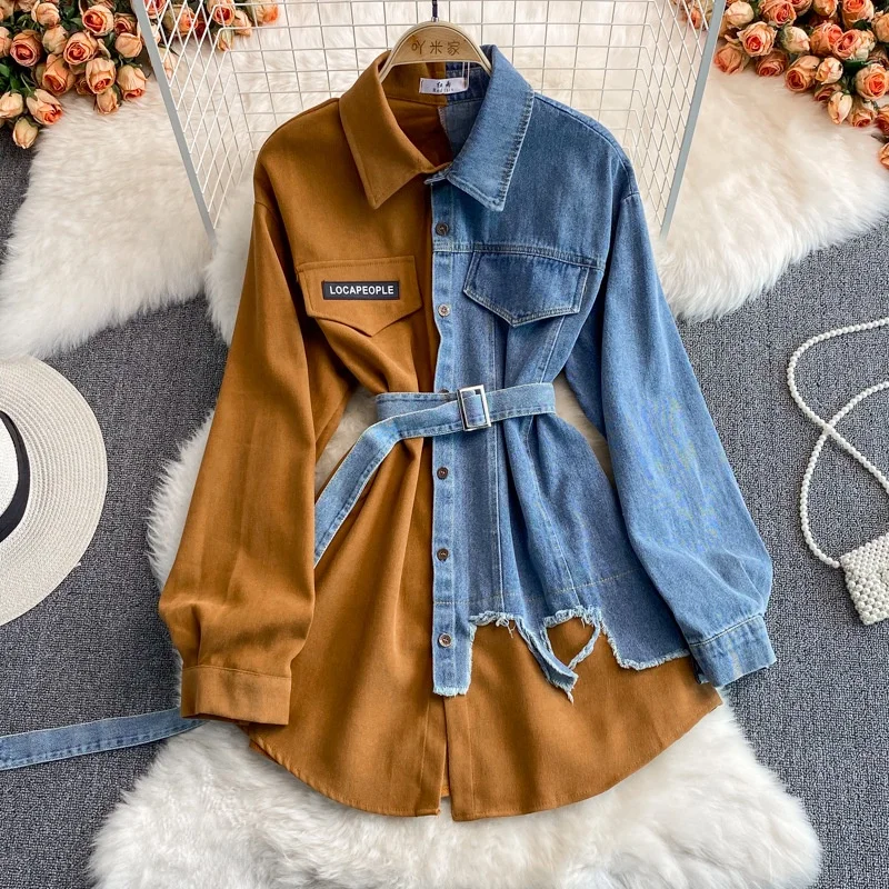 

Women Lapel Collar Blouses Tops Female Long Sleeve Shirt for Girl Woman Mother Lover d88