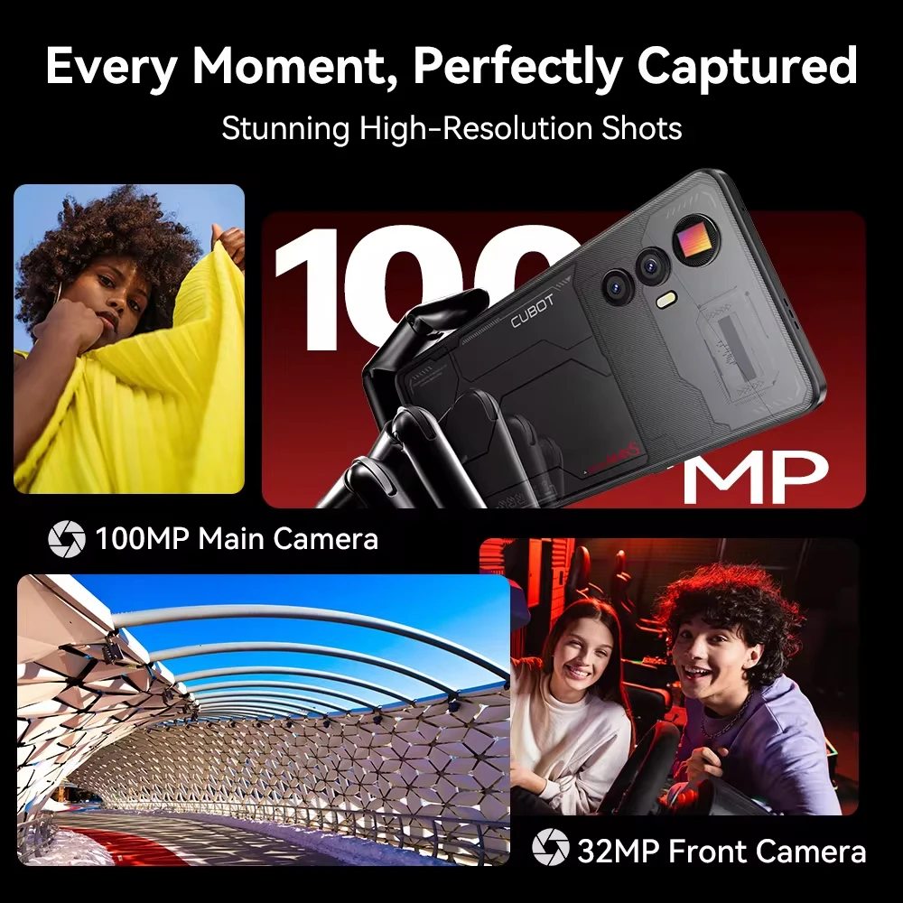CUBOT MAX 5,NFC,24 5G + 256, Rugged,5100мАч, большой экран 6,95 Гц 144 Гц, камера 8200 МП, Android 14,Dimensity, версия (art.: 3920c8b147b2d) - 3920c8b147b2d