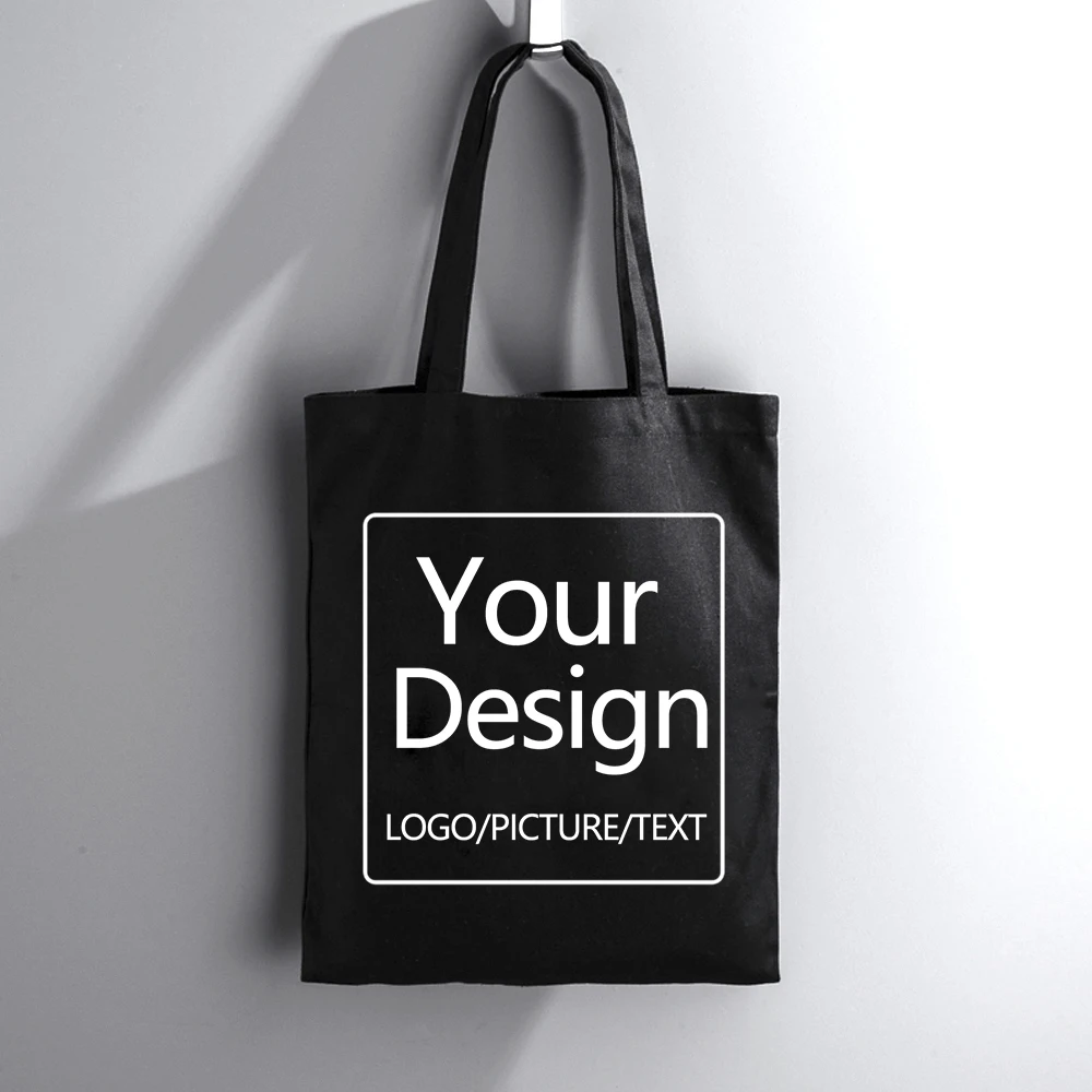 

Personal Customize Women Tote Bag Travel Canvas Bag with Print Logo Custom Your Pictures Shopping Bags DIY Hand Shoulder Bags