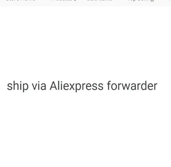 

ship via Alexpress forwarder