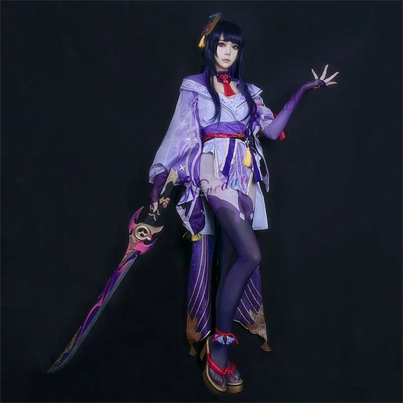 Игра Raiden Shogun Косплей Костюм Baal Сексуальный Банни Горничная Наряд Boss Парик Платье