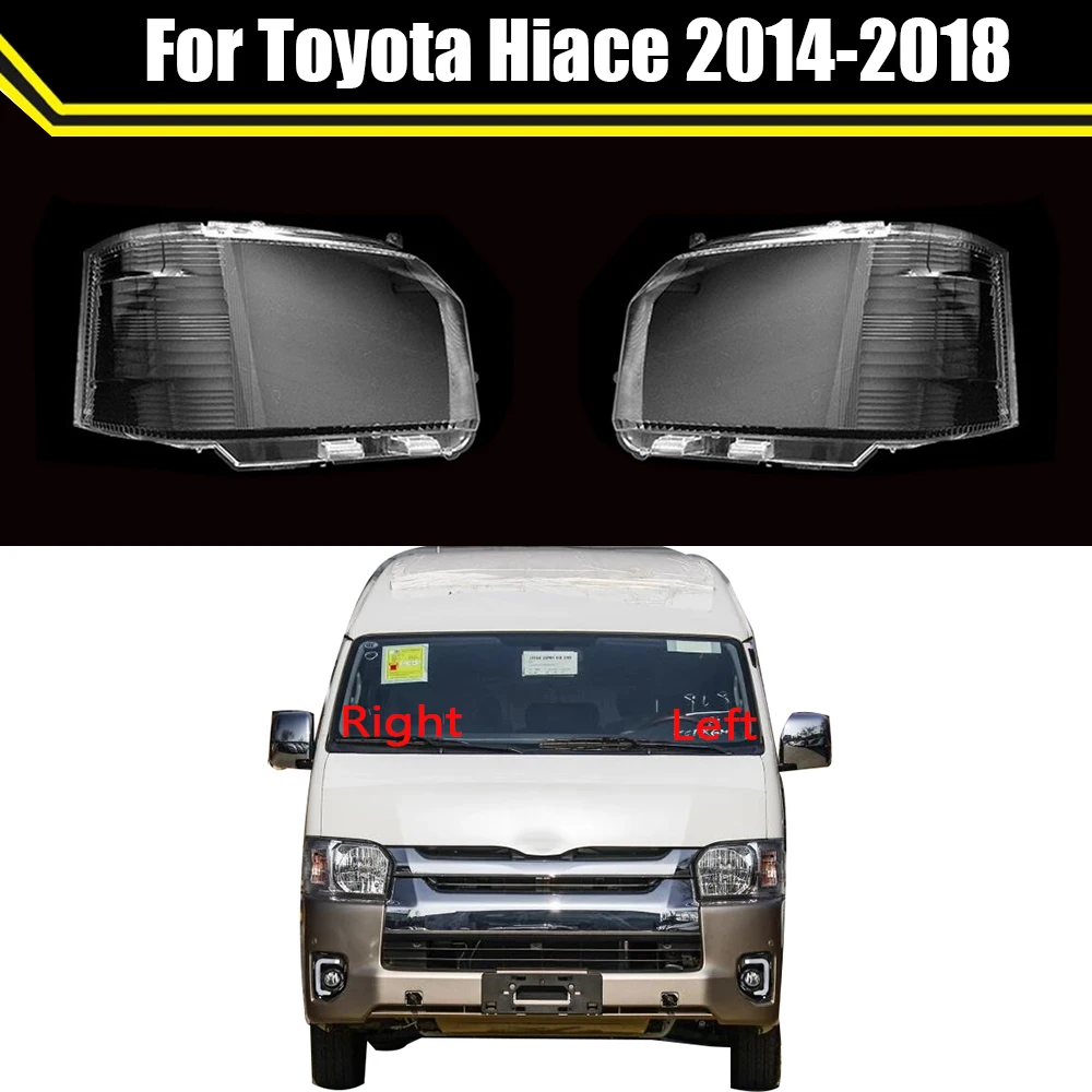 Купи Auto Head Lamp Case For Toyota Hiace 2014-2018 Transparent Caps Car Headlamp Lens Glass Shell Lamp Lampshade Headlight Cover за 4,620 рублей в магазине AliExpress