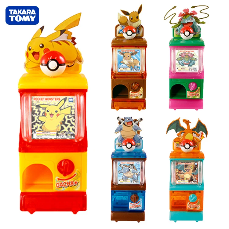 

TAKARA TOMY Genuine Pokemon Mini Gashapon Machine Eevee Charizard Pikachu Blastoise Action Figure Model Ornaments Toys