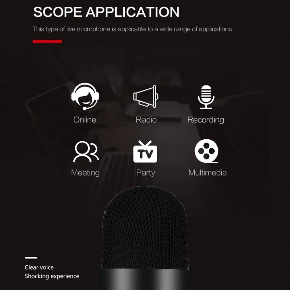 

Precise Sound-Pick-up Plug Play Prevent Blow-out Professional USB Condenser Microphone PC Microphone for Meeting