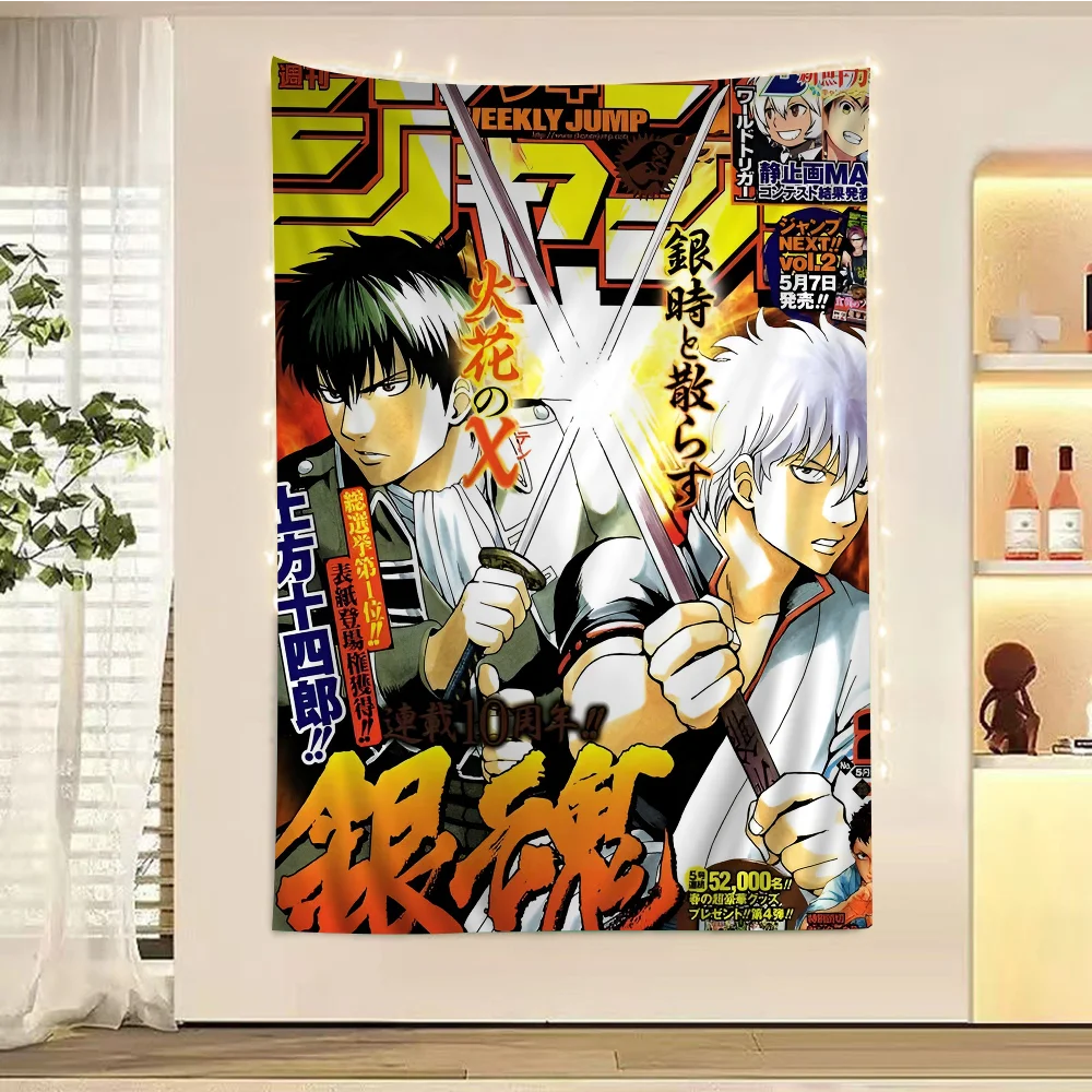 Японское аниме Гинтама мультфильм гобелен богемные настенные гобелены Мандала