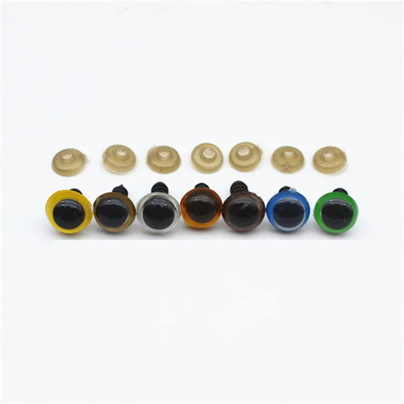

100Pcs 8/10/12mm Color Plastic Plush Safety Eyes DIY Doll Amigurumi Craft Supplies For Animal Puppet Decoration Screw Eye Nail