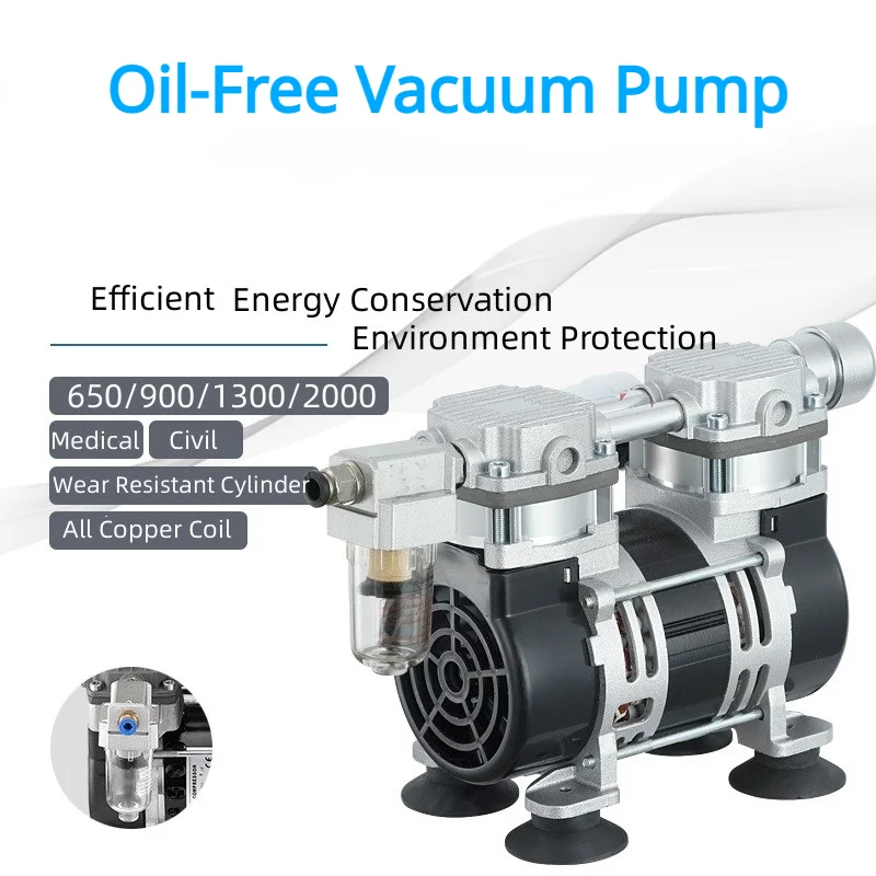 

220V Small Oil-Free Silent Vacuum Pump Pumping Laboratory Vacuum Pump Negative Pressure Air Pump Industrial Use