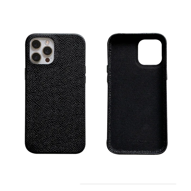 Luxury Leather Phone Case For Iphone 12 11 Pro Max Mini Sheepskin Back Cover For Iphone Xs Xr X Max Coque Anti-knock Leather-cas