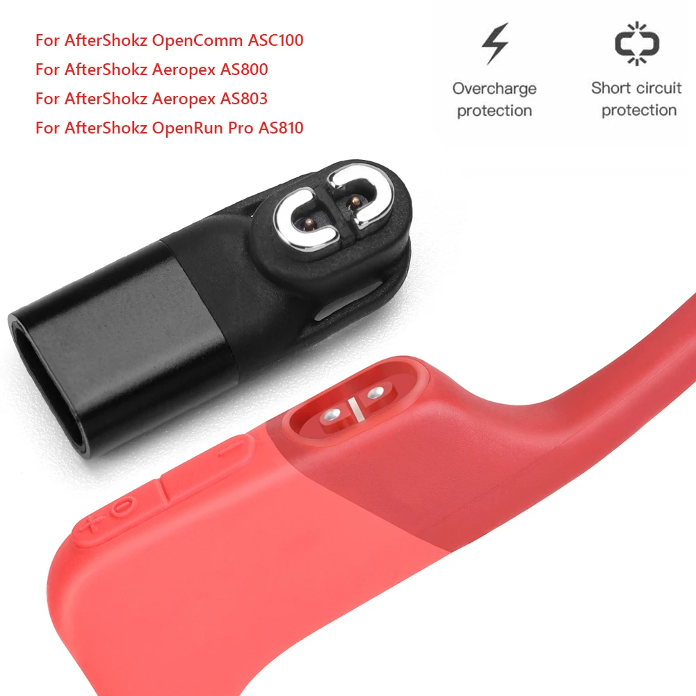 

Magnetic Charging Adapter 90 Degree Bending Bone Conduction Headphones Charger Adapter 5V 1A for AfterShokz Aeropex AS800 AS803