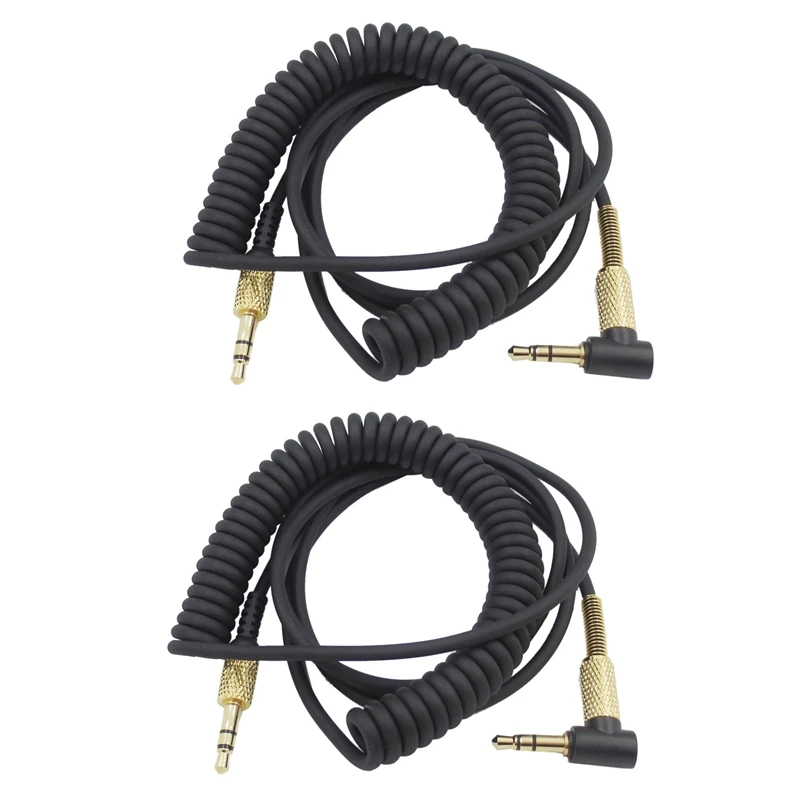 

2X Spring Audio Cable Cord Line For Marshall Major II 2 Monitor Bluetooth Headphone(Without MIC)
