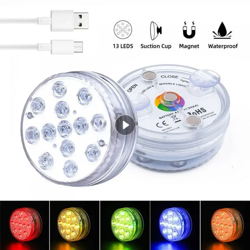 

Подводная подводная лампа с USB-портом и присосками