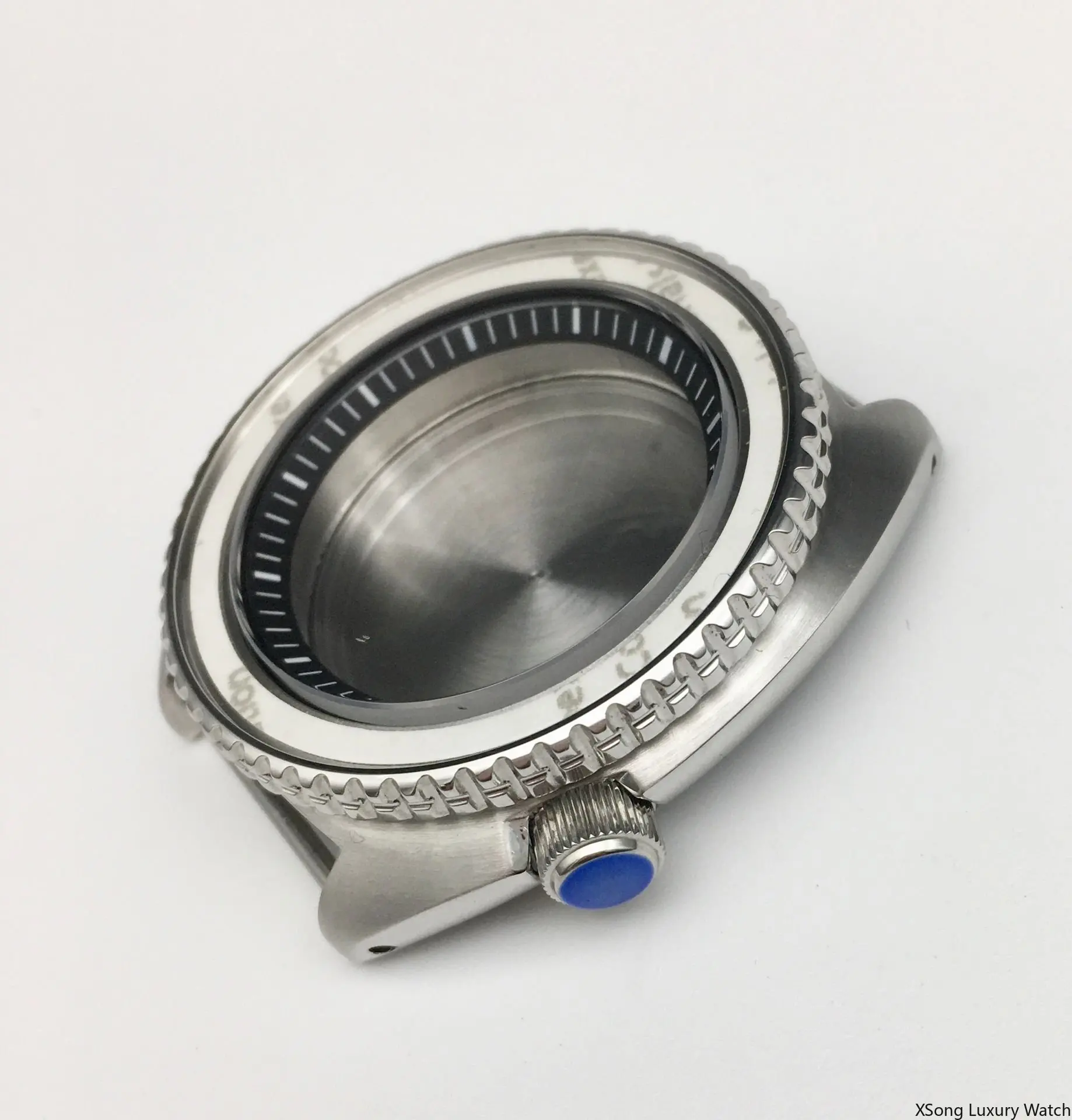 45mm cases Watch fine SKX007 Case Men's mechanical watch Stainless Steel Cases Parts Sapphire Glass Fit nh35a nh36a Movement