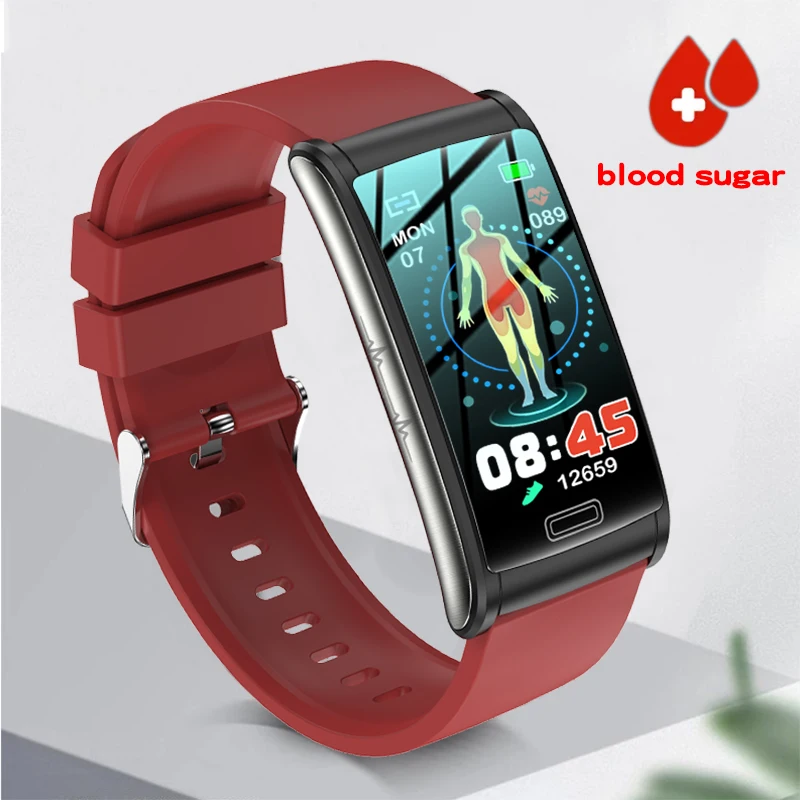 

2023 NEW ECG+PPG Smart Bracelet Noninvasive Blood Glucose ECG Blood Pressure Healthy SmartBracelet Thermometer IP68 Waterproof