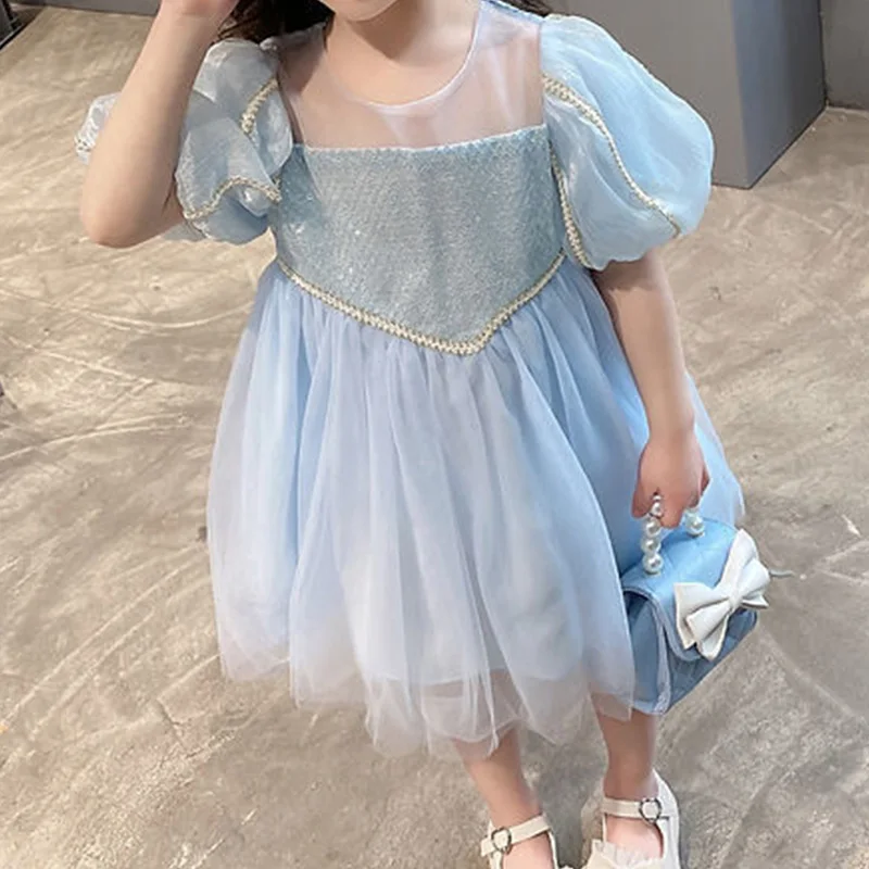 Милая детская одежда для девочек кружевное лоскутное платье с квадратным