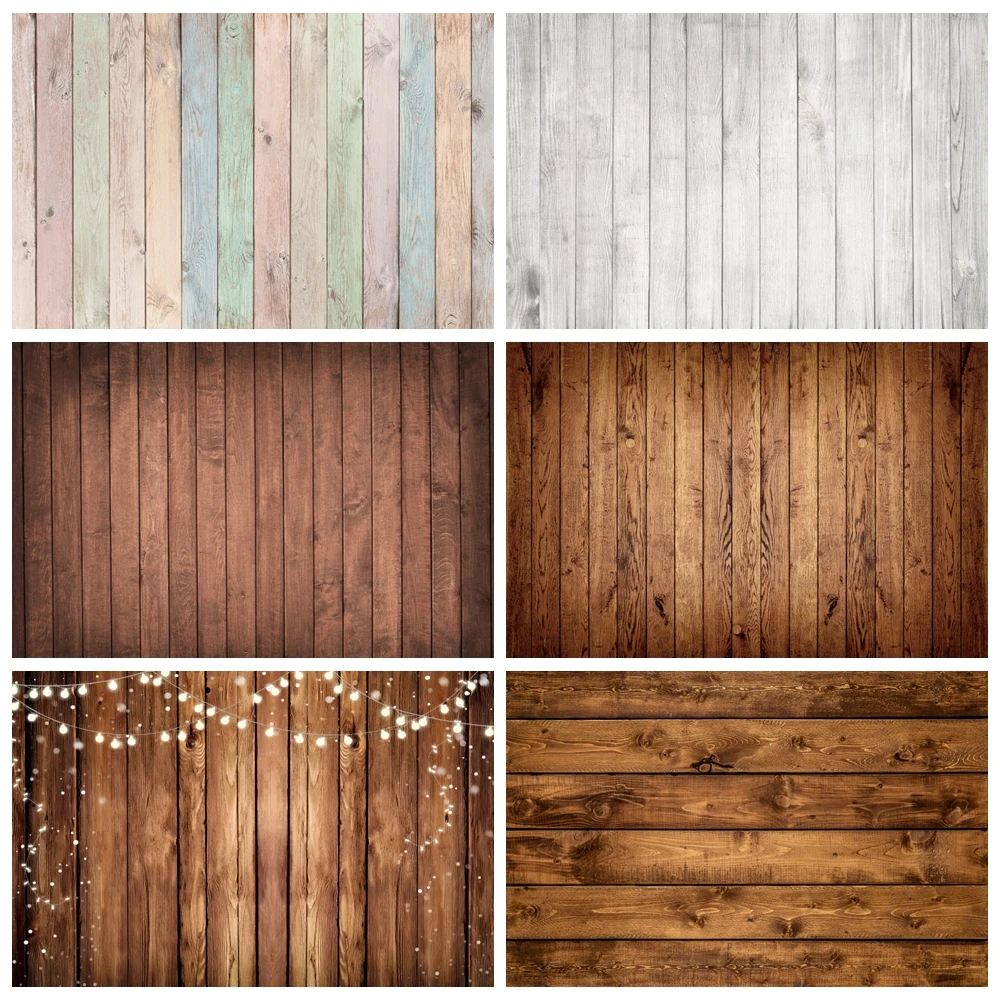 

Rustic Wood Backdrop for Photography Retro Brown Wooden Board Background Baby Shower Birthday Party Kids Pet Portrait Photo Shoo