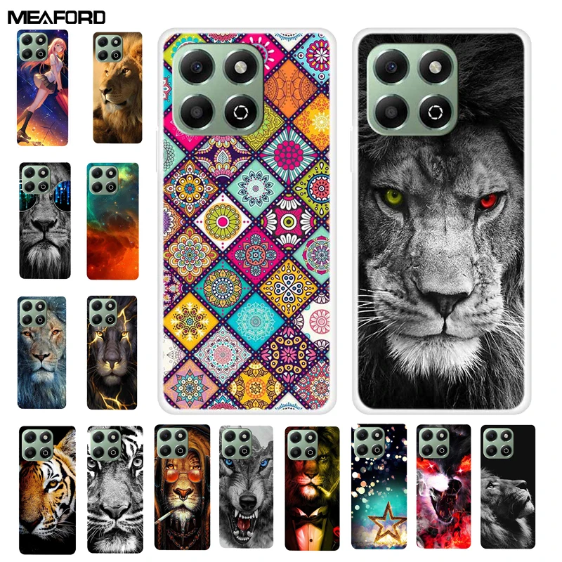 Для Honor X6b чехол X 6b прозрачный мягкий ТПУ защитный силиконовый с животными для