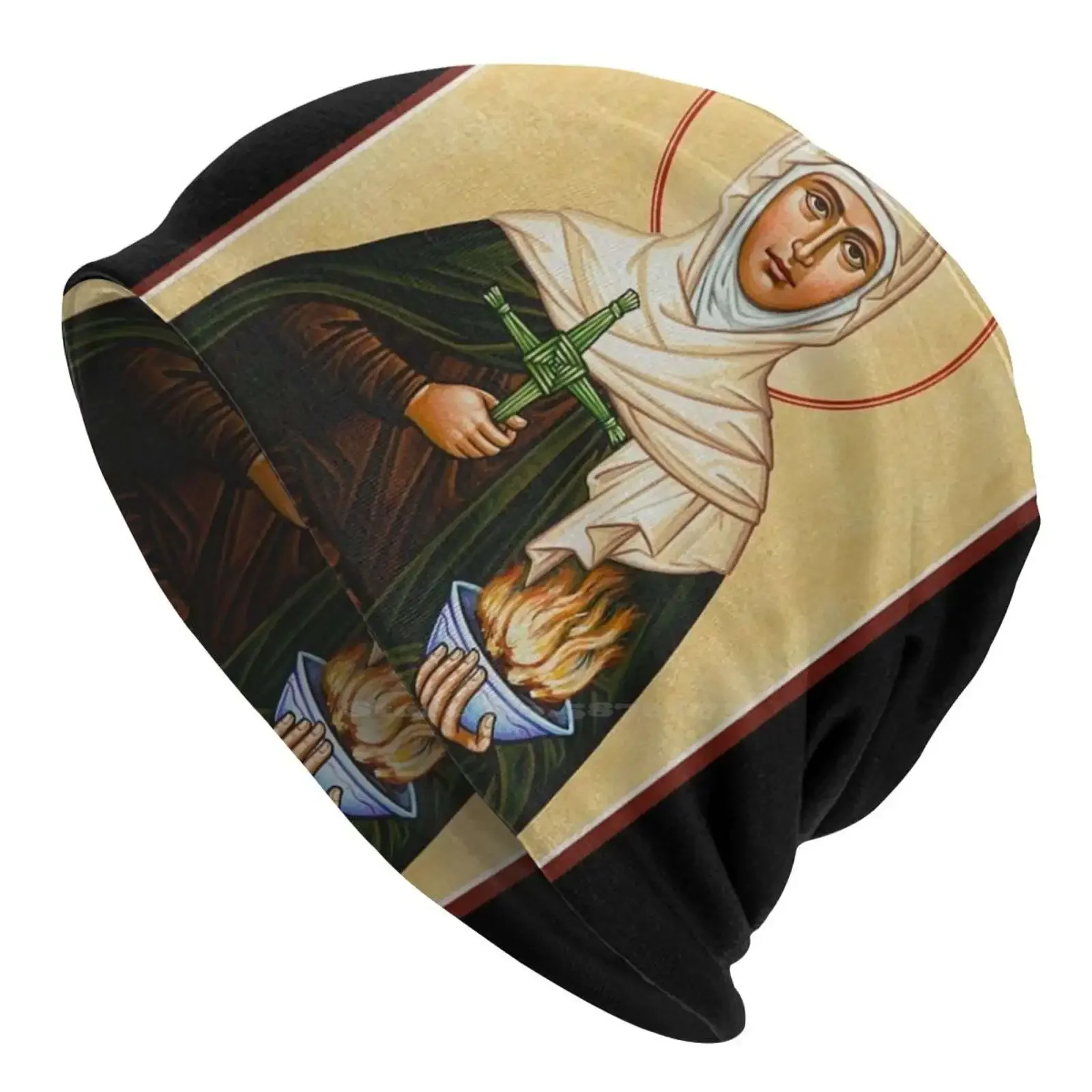 Вязаная шапка Saint Brigid Of kilоснове теплая облегающая уличная в стиле Ирландия
