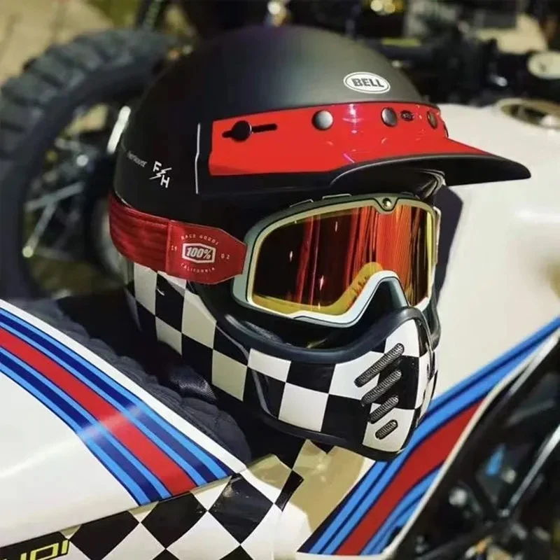 Мотоциклетные очки в ретро стиле для мужчин ветрозащитные гоночные мотокросса