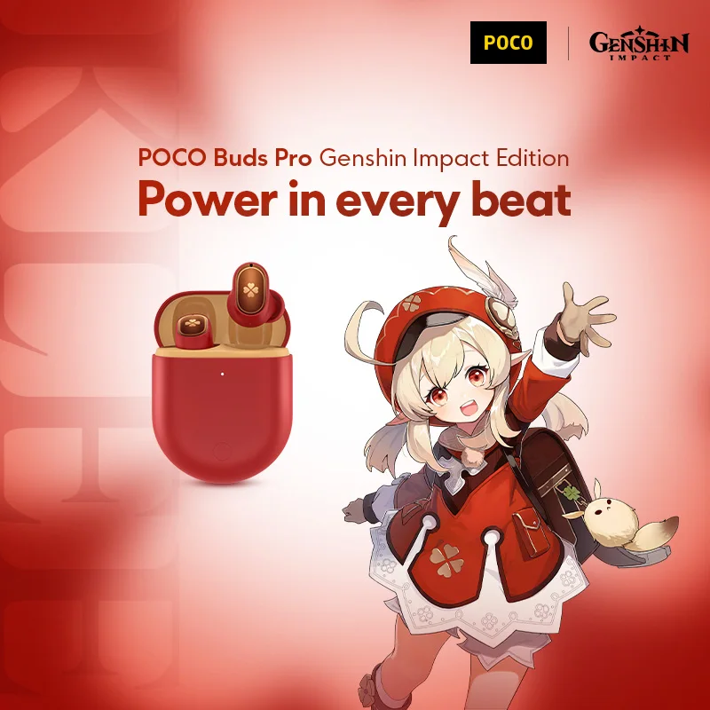 [World premiere] Global Version POCO Buds Pro Genshin Impact Edition 35dB Smart ANC BT5.2 Wireless Charging 28Hours Battery Life