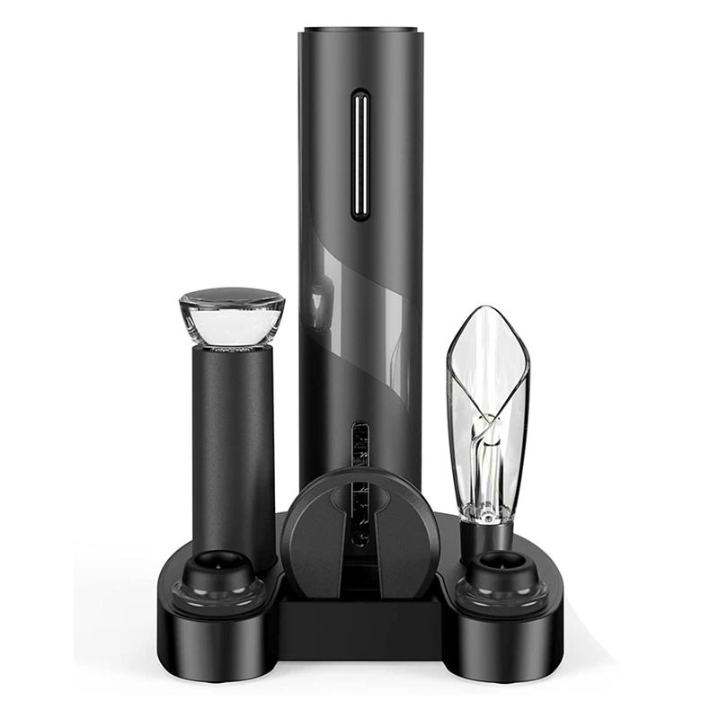 

Electric Wine Opener Gift Set, Automatic Corkscrew Wine Bottle Opener with Foil Cutter for Home Party Wedding Christmas