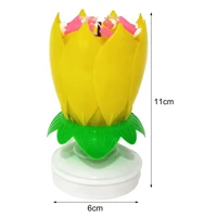 unique creative dry storage 8 petal double layer blossom musical candle home decor electronic candle lotus candle