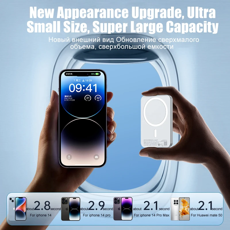 PISEN Power Bank 10000mAh 20W Magnetic Wireless Fast Charge Powerbank For iPhone 13 12 14 Mini Pro Max Portable External Battery