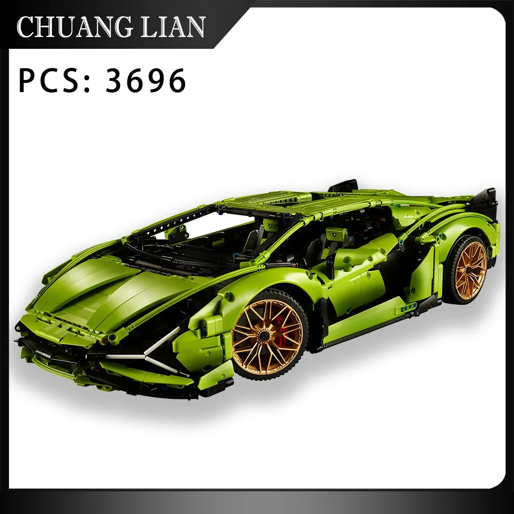

Fit 42115 Technical RC Lamborghinis Car SIAN Roadster Model FKP37 Kit Model Building Blocks Bricks Toys Children Kid Gift