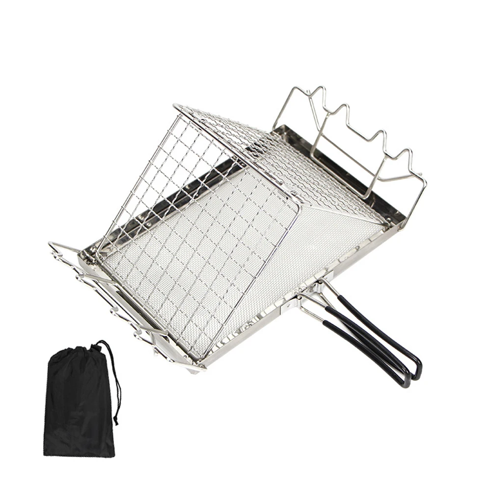 

Portable StoveTop Grill Net Foldable Furnace Grill Rack Barbecue Toast Baking Holder Heating Bracket Outdoor BBQ Cooking Tools