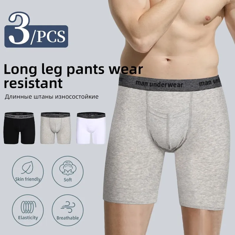 Long Men Boxer Underwear Sports Men Underware Boxer Shorts Mens Cotton Long Leg Boxers Underpants for Quality Sexy Pouch Panties