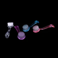 plastic non electric cleansing brush exfoliating facial cleanser brush face cleaning washing soft bristle brush scrub