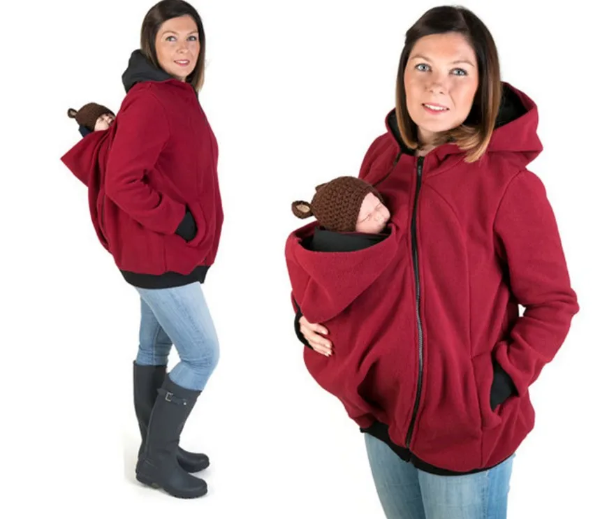 Hooded Baby Carrier Jacket Winter Hoodies Maternity Jacket Outerwear Autumn Winter Pregnant Women Carry Baby Thicken Jacket Coat
