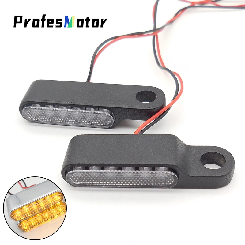 

Motorcycle Signal Lamp Light Brake Clutch Lever Mini LED Turn Signal Light For Cafe Racer Scooter Motobike 2PCS DC 12V