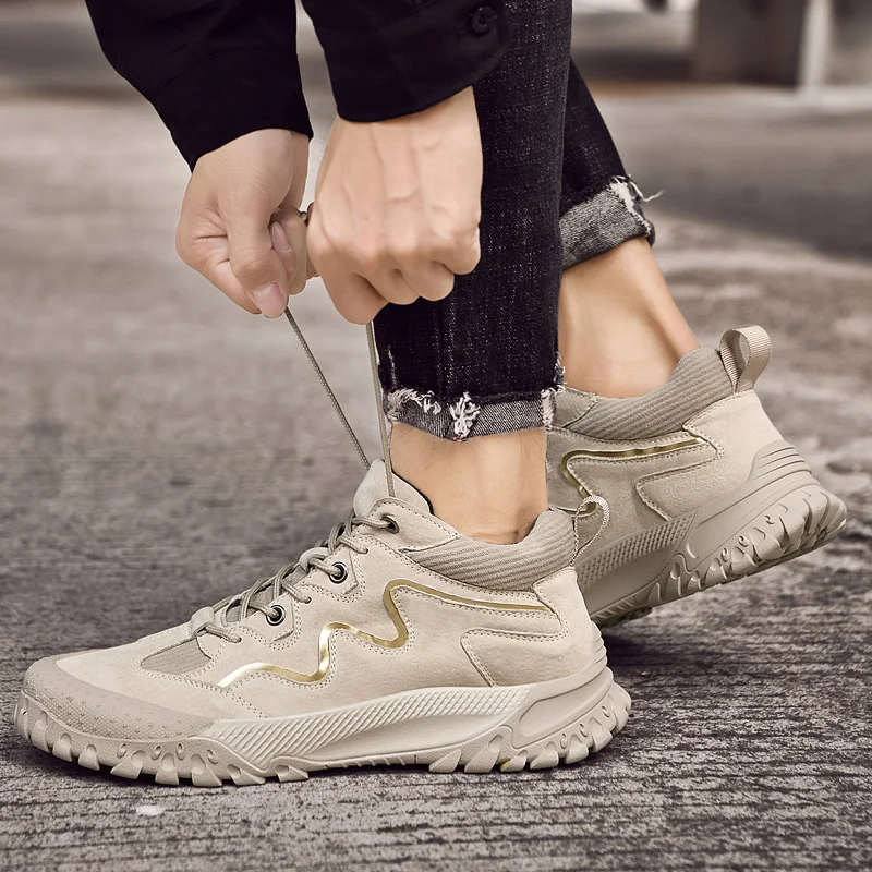 GR-87133 MARTIN BOOTS WALKING SHOES MEN'S HUNTING BOOTS TACTICAL SHOES DESERT COMBAT ANKLE LEATHER MOUNTAINEERING SHOES