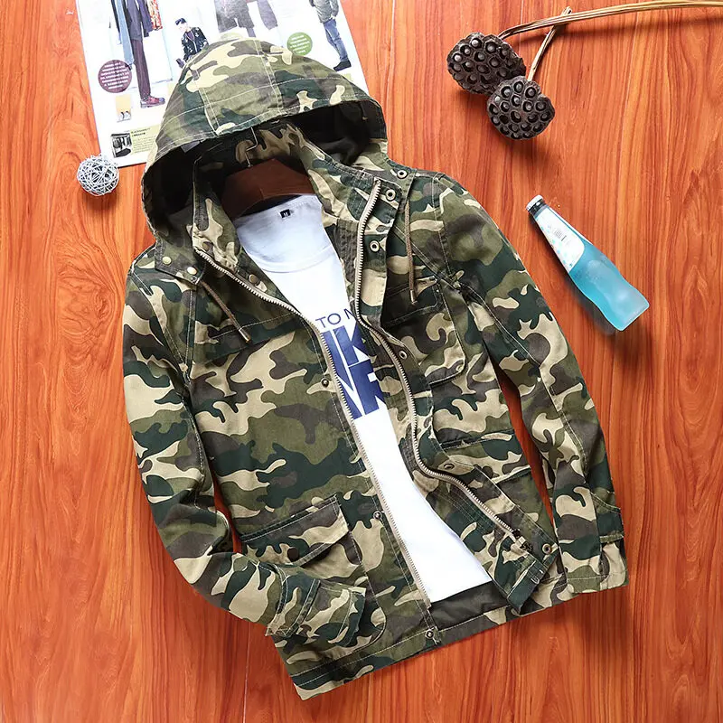 Куртка мужская камуфляжная в стиле милитари весна-осень 2022 |